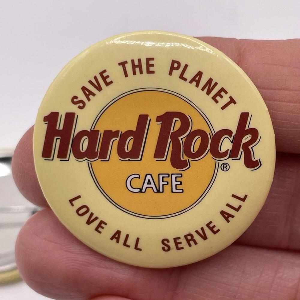 Vintage Hard Rock Cafe Pin Back Buttons LOT of 5 - Picture 3 of 7